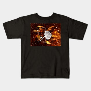 Geometric Galactic Rose (Fall Colors) Kids T-Shirt